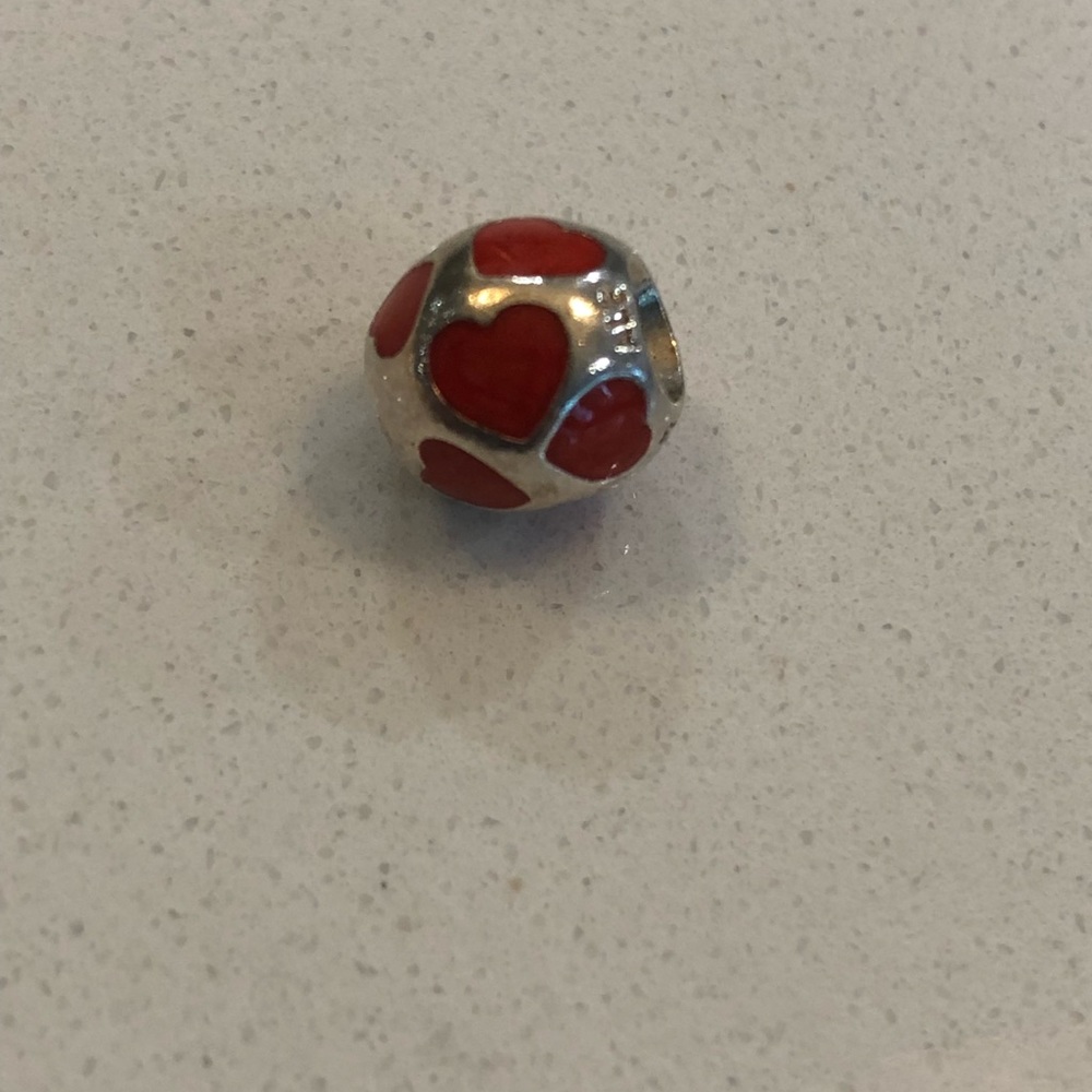 Genuine Pandora Red Hot Love Charm marked 925 ALE Retired